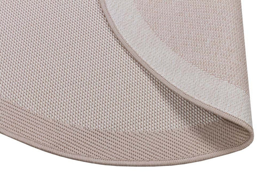 Washable White Jute Rug: Bohemian Outdoor/Indoor Circle Carpet