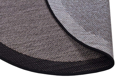 Washable Gray Jute Rug: Outdoor/Indoor Circle Carpet