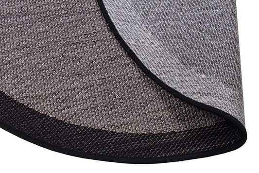 Washable Gray Jute Rug: Outdoor/Indoor Circle Carpet
