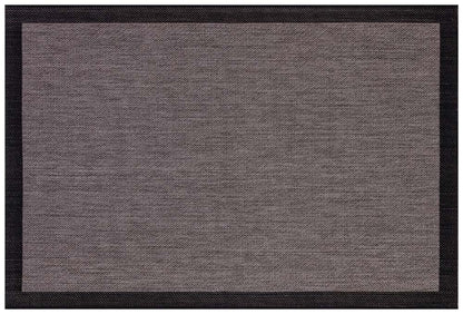Washable Gray Jute Rug: Plain Outdoor/Indoor Carpet