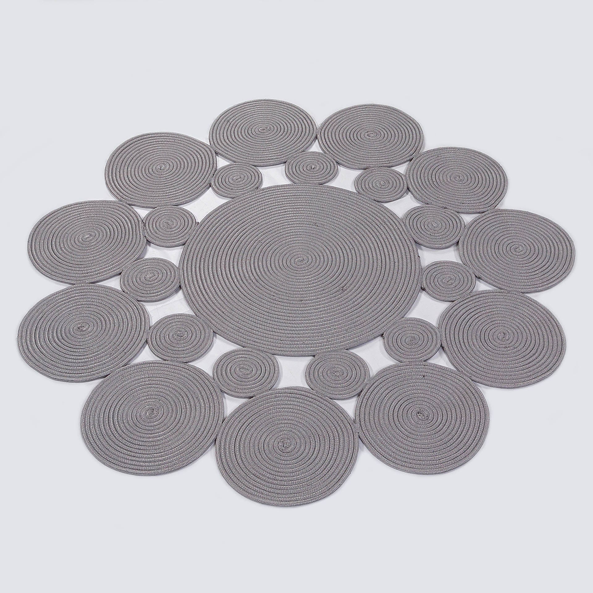 Bohemian Jute Circle Rug: Washable Indoor/Outdoor Decor