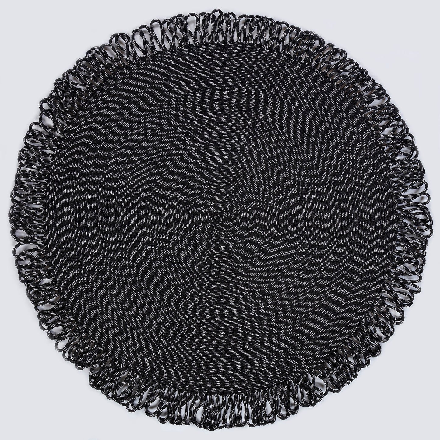 Washable Black Jute Rug: Circle Rug, Indoor/Outdoor carpet