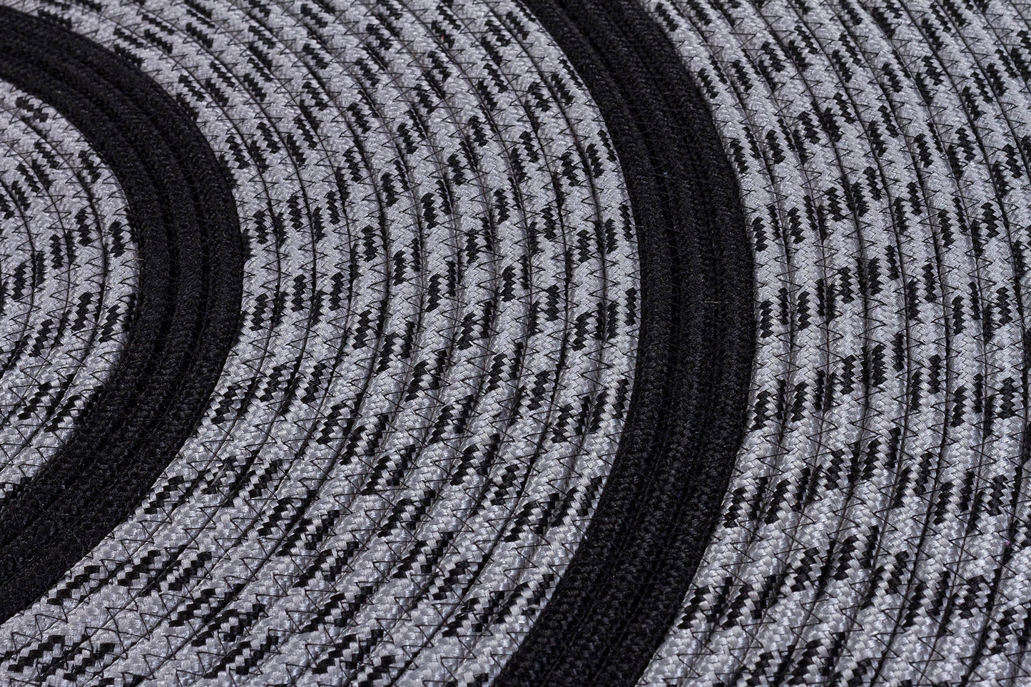 Washable Black Jute Rug: Bohemian Outdoor/Indoor Circle Rug