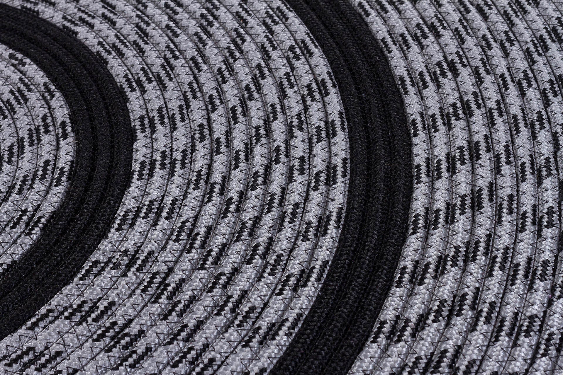 Washable Black Jute Rug: Bohemian Outdoor/Indoor Circle Rug