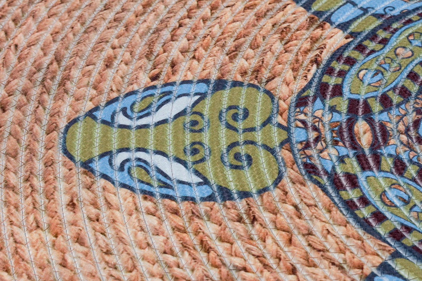 Turtle Jute Rug: Bohemian Outdoor Circle Rug