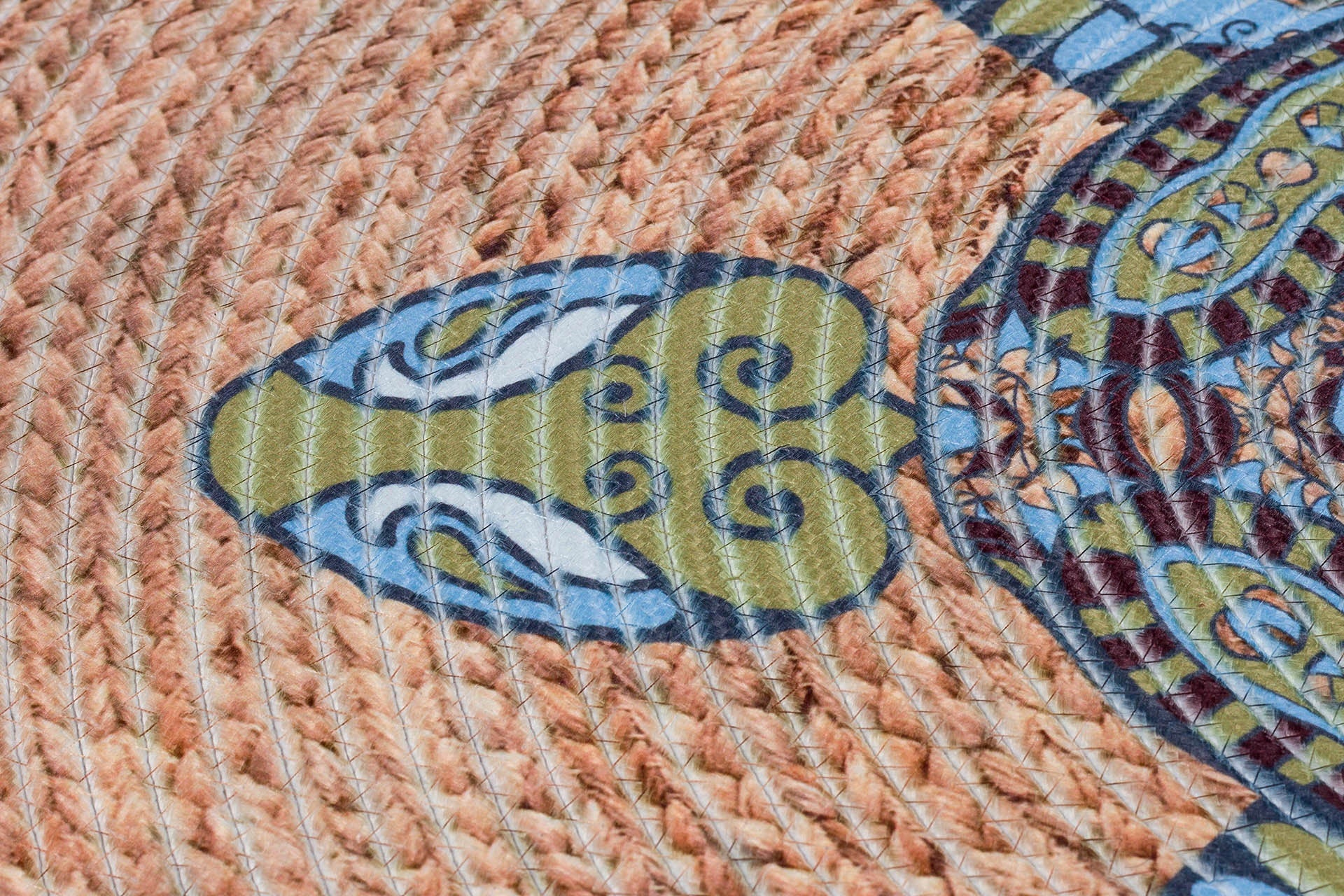 Turtle Jute Rug: Bohemian Outdoor Circle Rug
