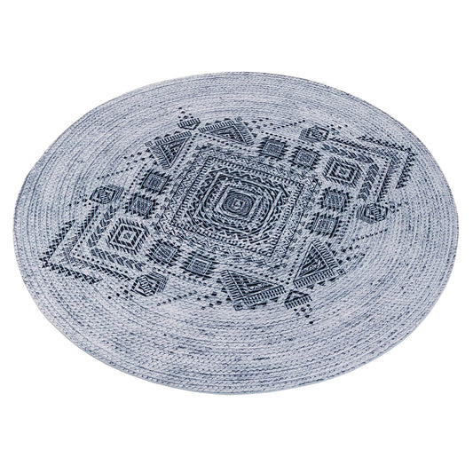 Bohemian Jute Rug: Washable Outdoor Circle Rug
