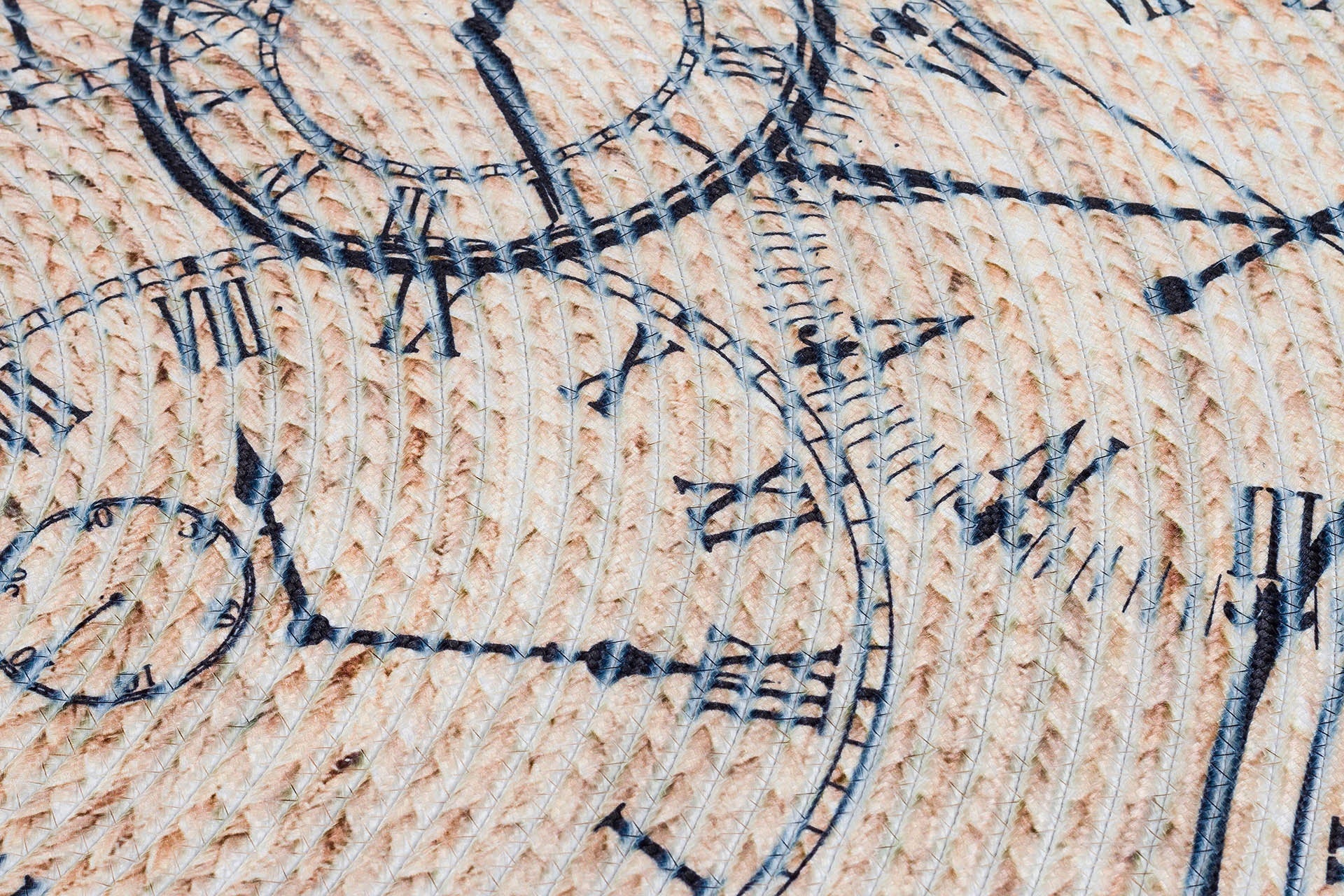 Clockwork Beşge Jute Rug: Washable Indoor Outdoor Bohemian Carpet