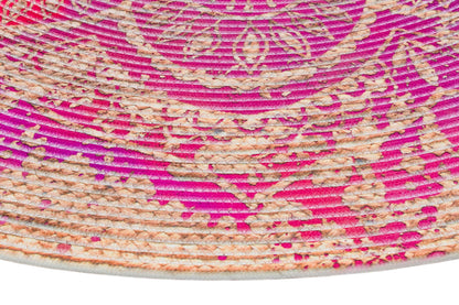 Colorful Jute Rug: Colorful Mandala, Indoor/Outdoor Carpet