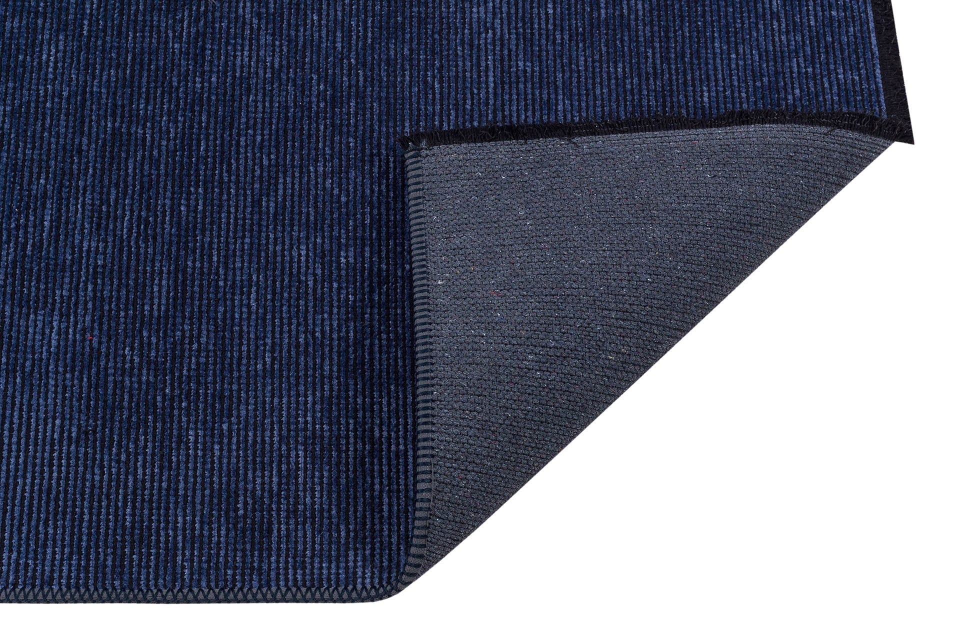 Blue Cotton Turkish Rug, Modern Washable Carpet