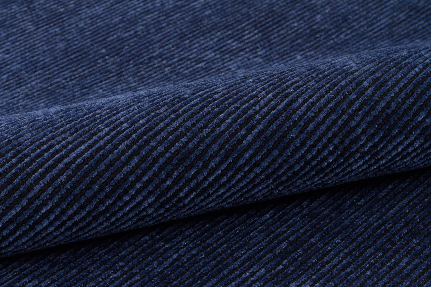 Blue Cotton Turkish Rug, Modern Washable Carpet