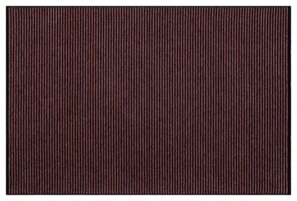 Dark Burgundy Striped Area Rug | Washable Ribbed Carpet, Pet Friendly Non-Slip Home Decor