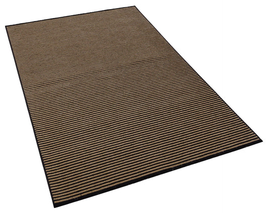 Modern Striped Rug, Yellow Home Decor, Washable Cotton Carpet