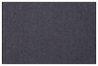 Modern Black Striped Rug, Washable Cotton Carpet
