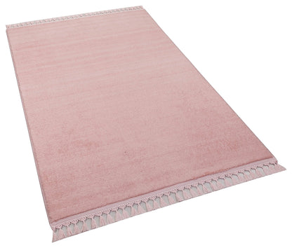 Fluffy Pink Rug: Modern Cotton Washable Carpet