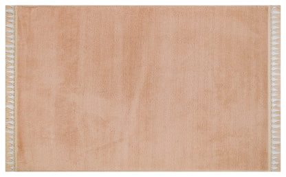 Fluffy Beige Rug with tassels: Modern Home Decor, Anti-Allergic Cotton Carpet