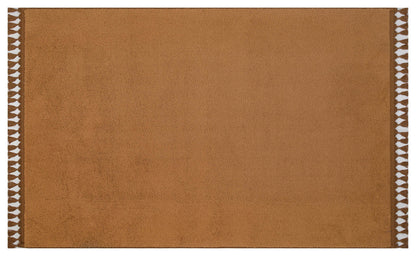 Fluffy Brown Rug: Modern Cotton Decorative Carpet