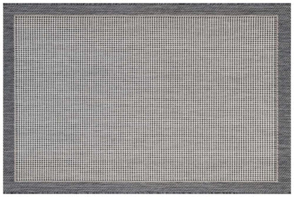 Washable Silver Jute Rug: Plain Outdoor/Indoor Carpet