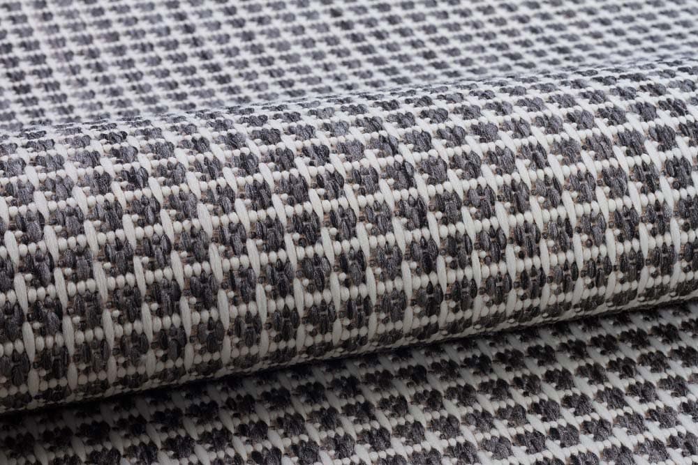 Washable Silver Jute Rug: Plain Outdoor/Indoor Carpet