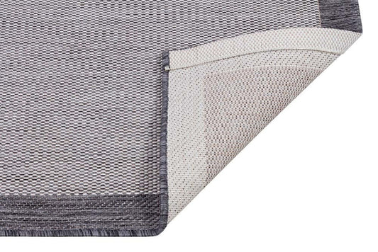 Washable Gray Jute Rug: Bohemian Outdoor/Indoor Carpet