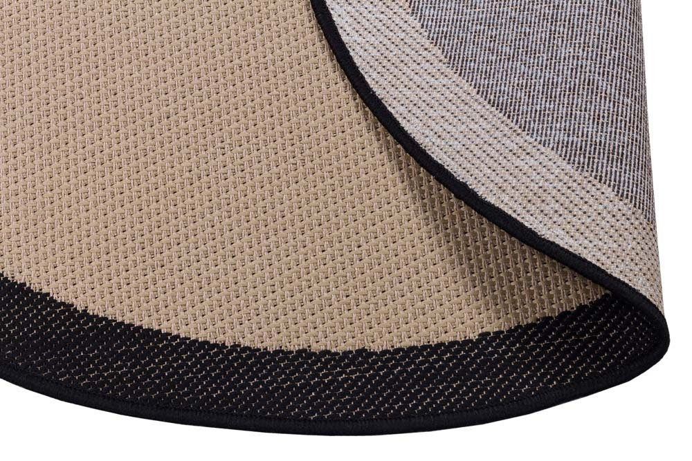Round Beige Jute Rug: Washable Bohemian Outdoor/Indoor Carpet