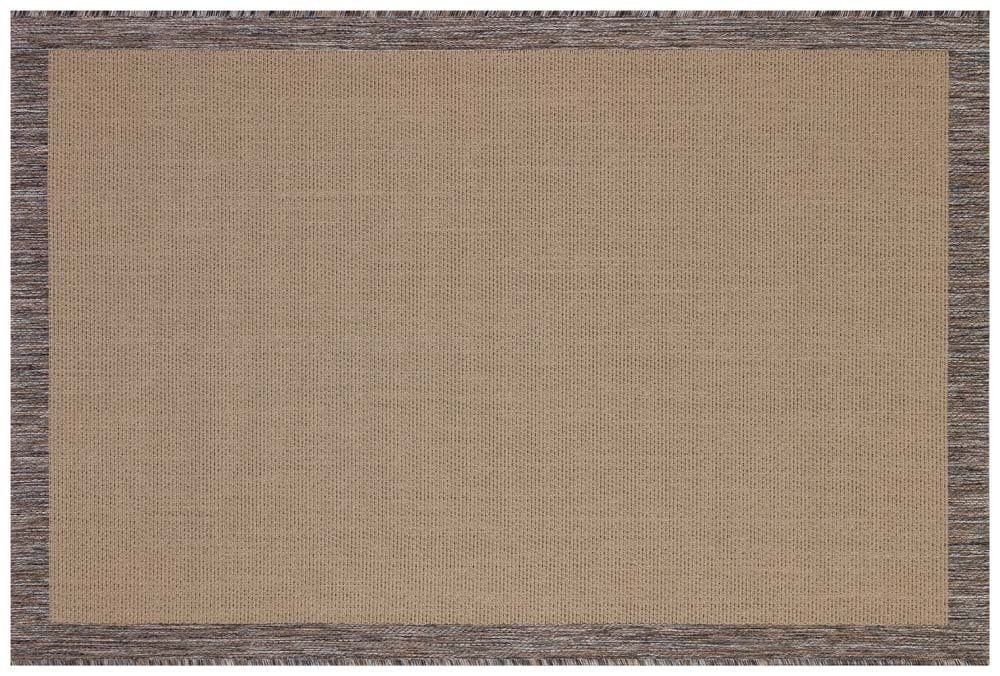 Washable Brown Jute Rug: Modern Outdoor/Indoor Carpet