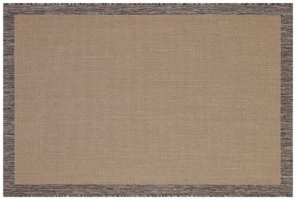 Washable Brown Jute Rug: Modern Outdoor/Indoor Carpet