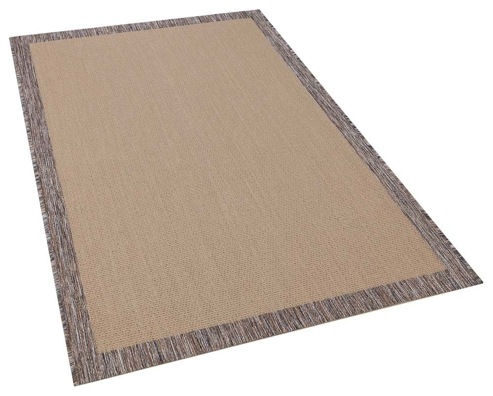 Washable Brown Jute Rug: Modern Outdoor/Indoor Carpet