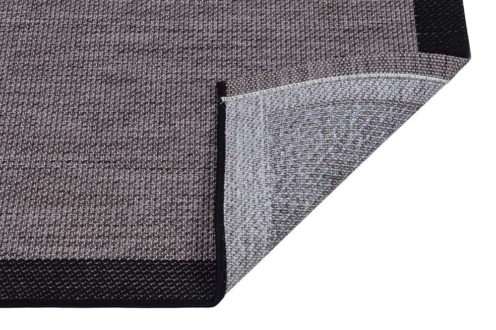 Washable Gray Jute Rug: Plain Outdoor/Indoor Carpet