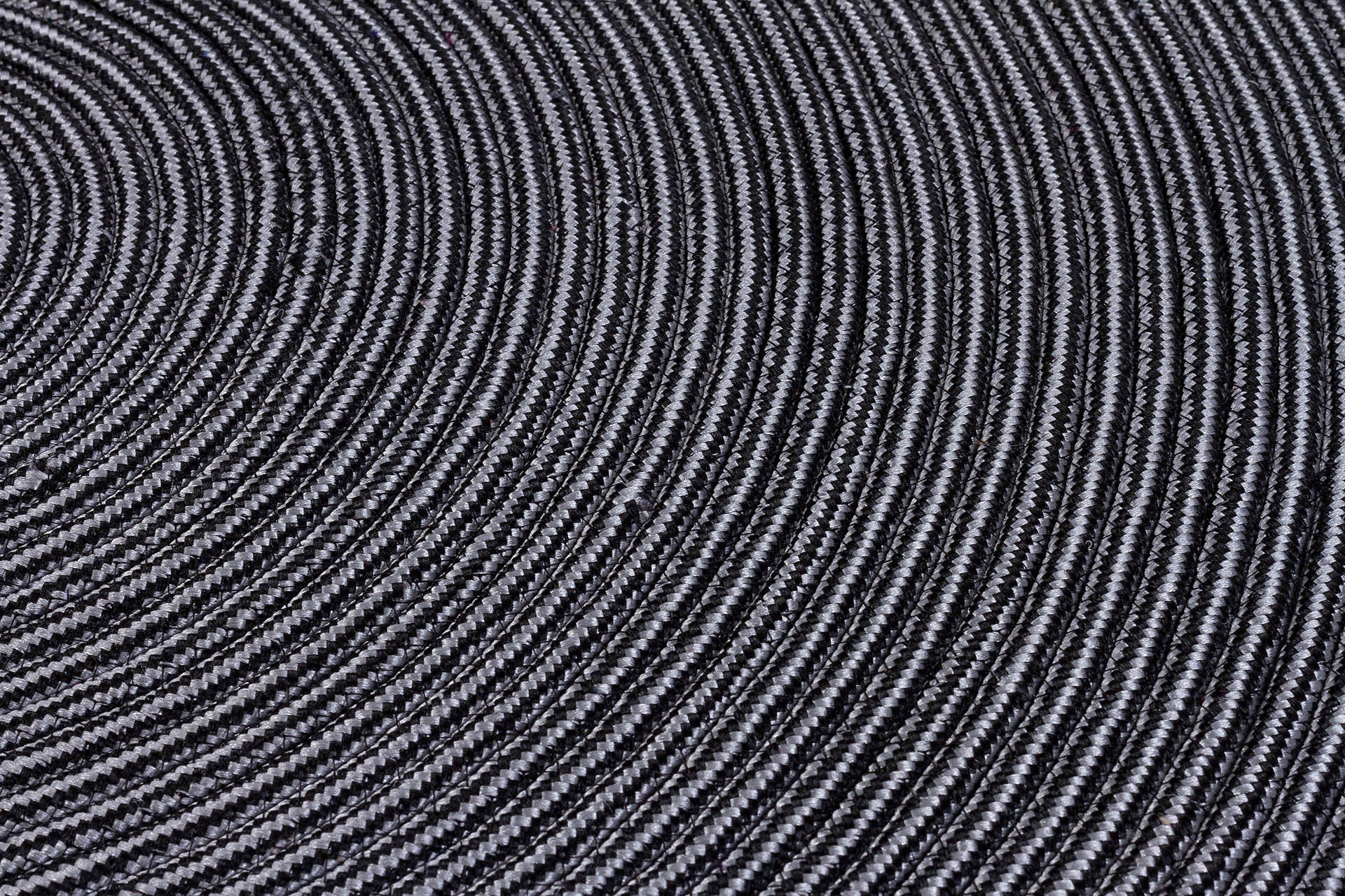 Washable Gray Jute Rug: Bohemian Circle carpet with Decorative Border