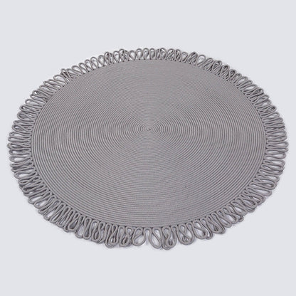 Washable Jute Rug: Bohemian Circle Rug with Decorative Border