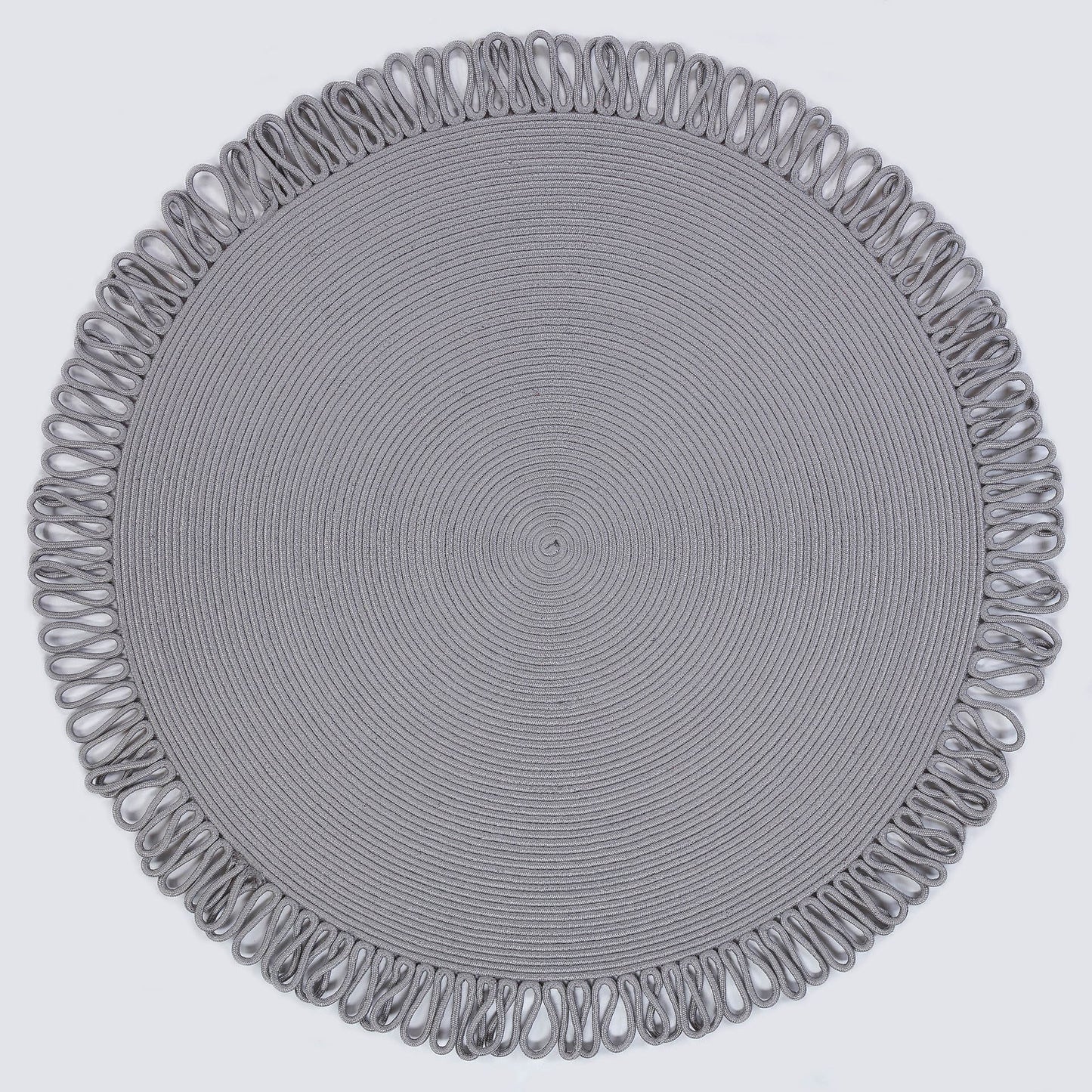 Washable Jute Rug: Bohemian Circle Rug with Decorative Border