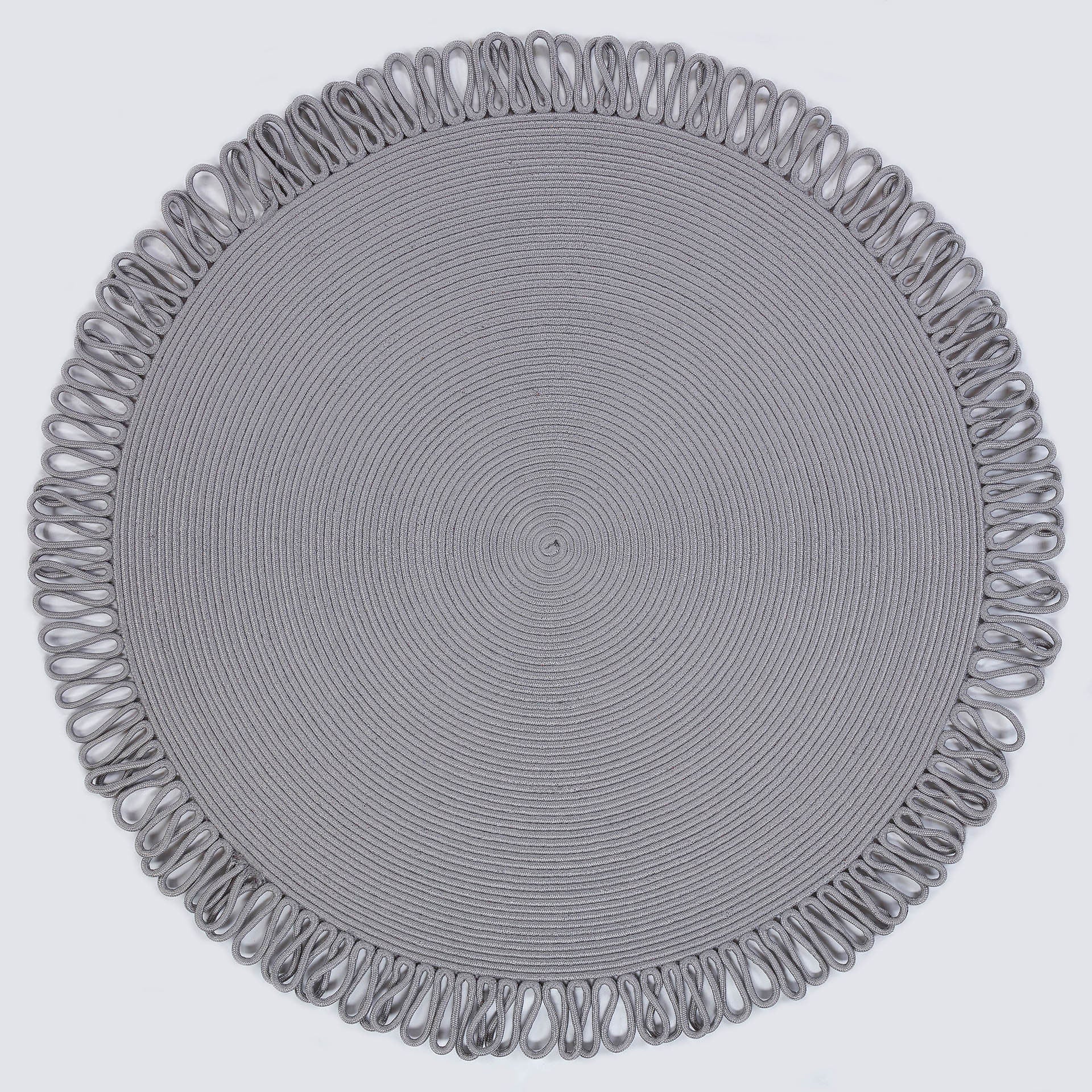 Washable Jute Rug: Bohemian Circle Rug with Decorative Border
