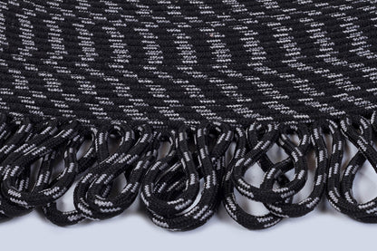 Washable Black Jute Rug: Circle Rug, Indoor/Outdoor carpet
