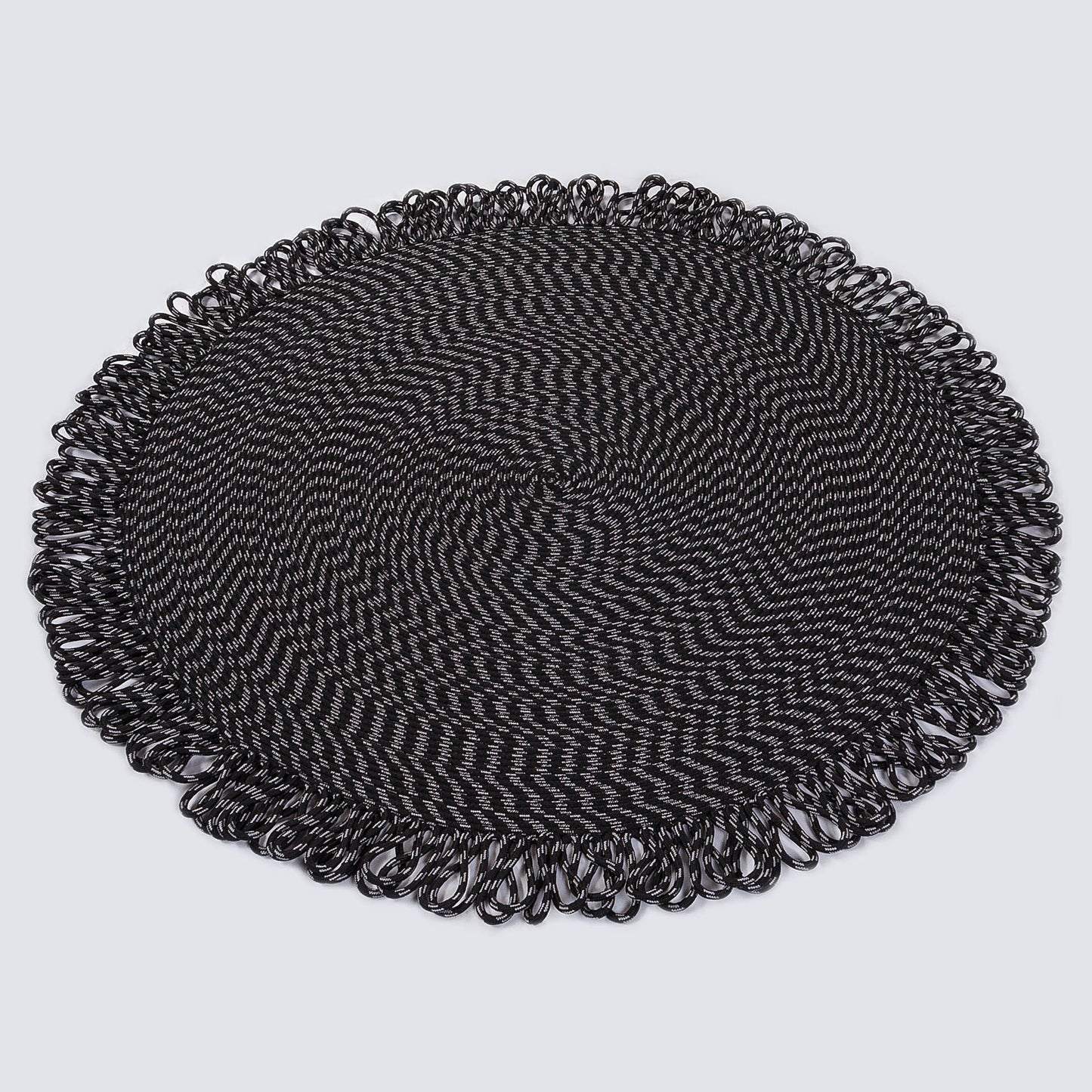Washable Black Jute Rug: Circle Rug, Indoor/Outdoor carpet