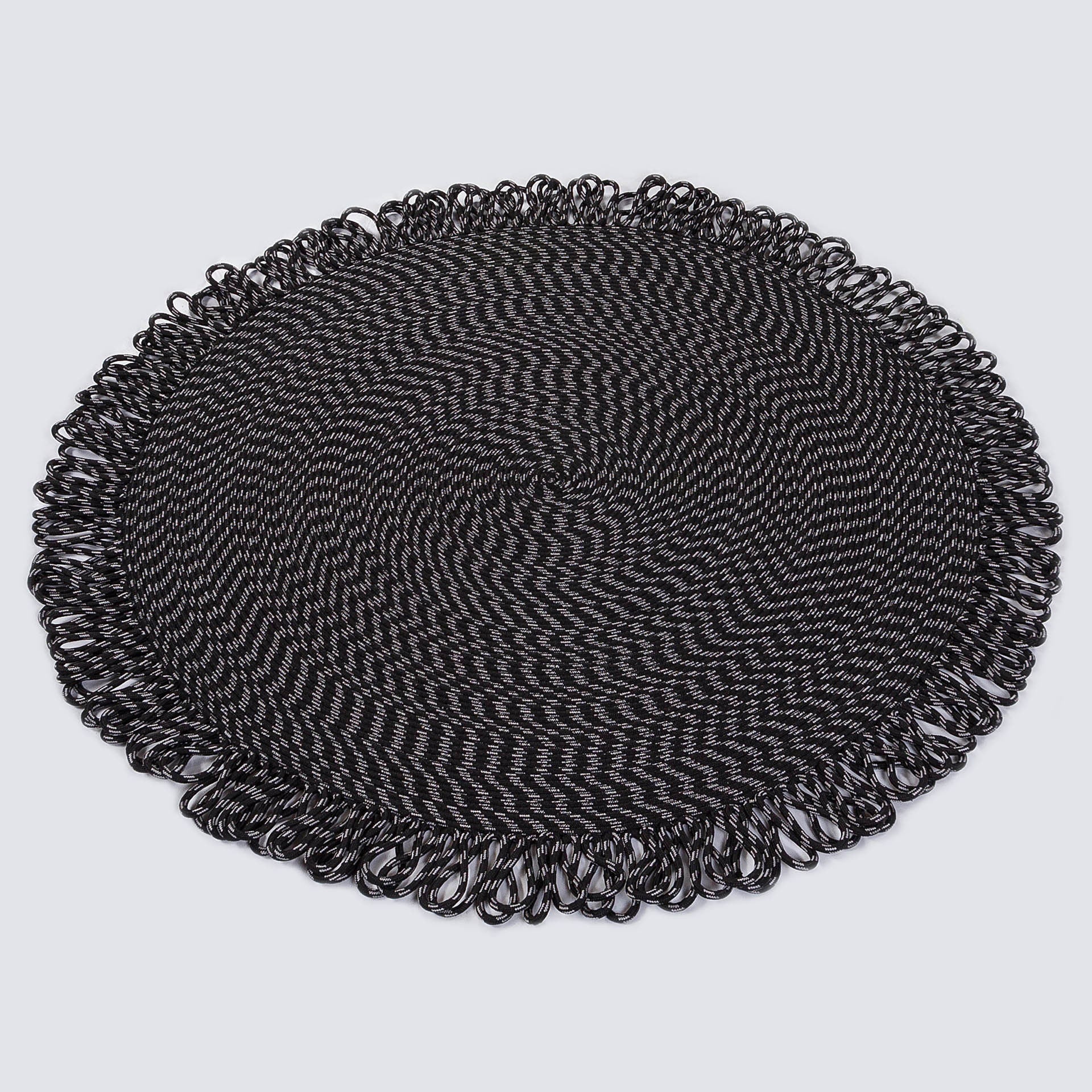 Washable Black Jute Rug: Circle Rug, Indoor/Outdoor carpet