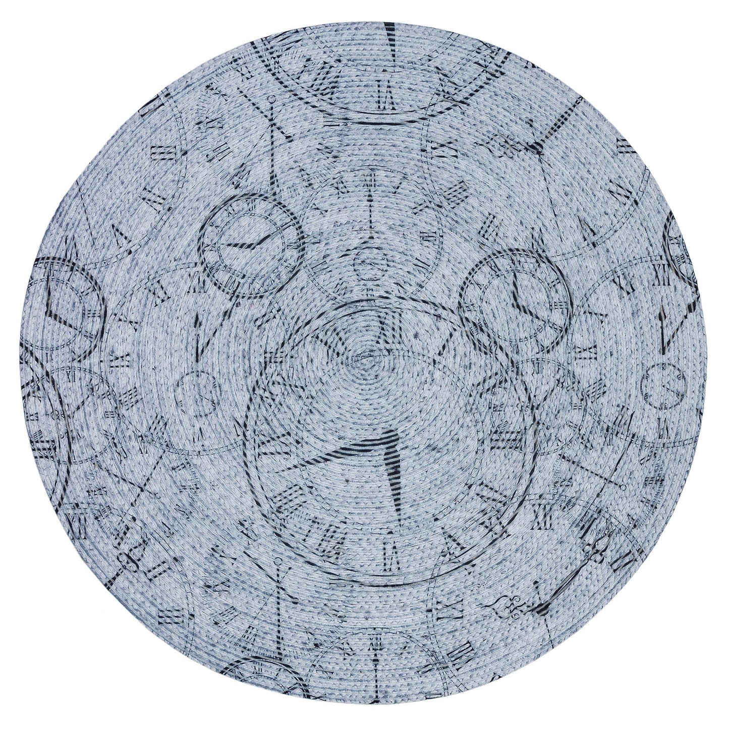 Clockwork Gray Jute Rug: Washable Bohemian Style, Indoor/Outdoor