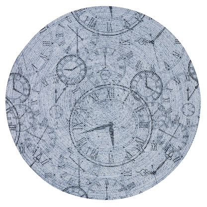 Clockwork Gray Jute Rug: Washable Bohemian Style, Indoor/Outdoor