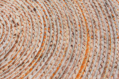 Bohemian Jute Rug: Washable Indoor Outdoor Circle Rug