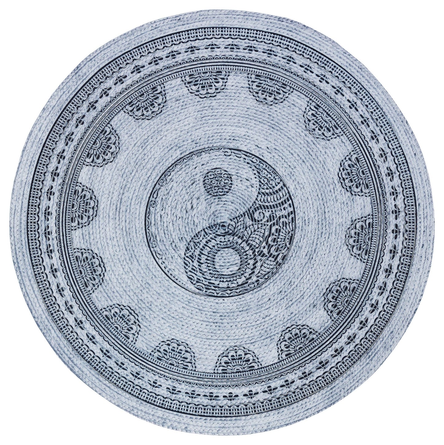 Yin Yang Jute Rug: Bohemian Outdoor/Indoor Carpet