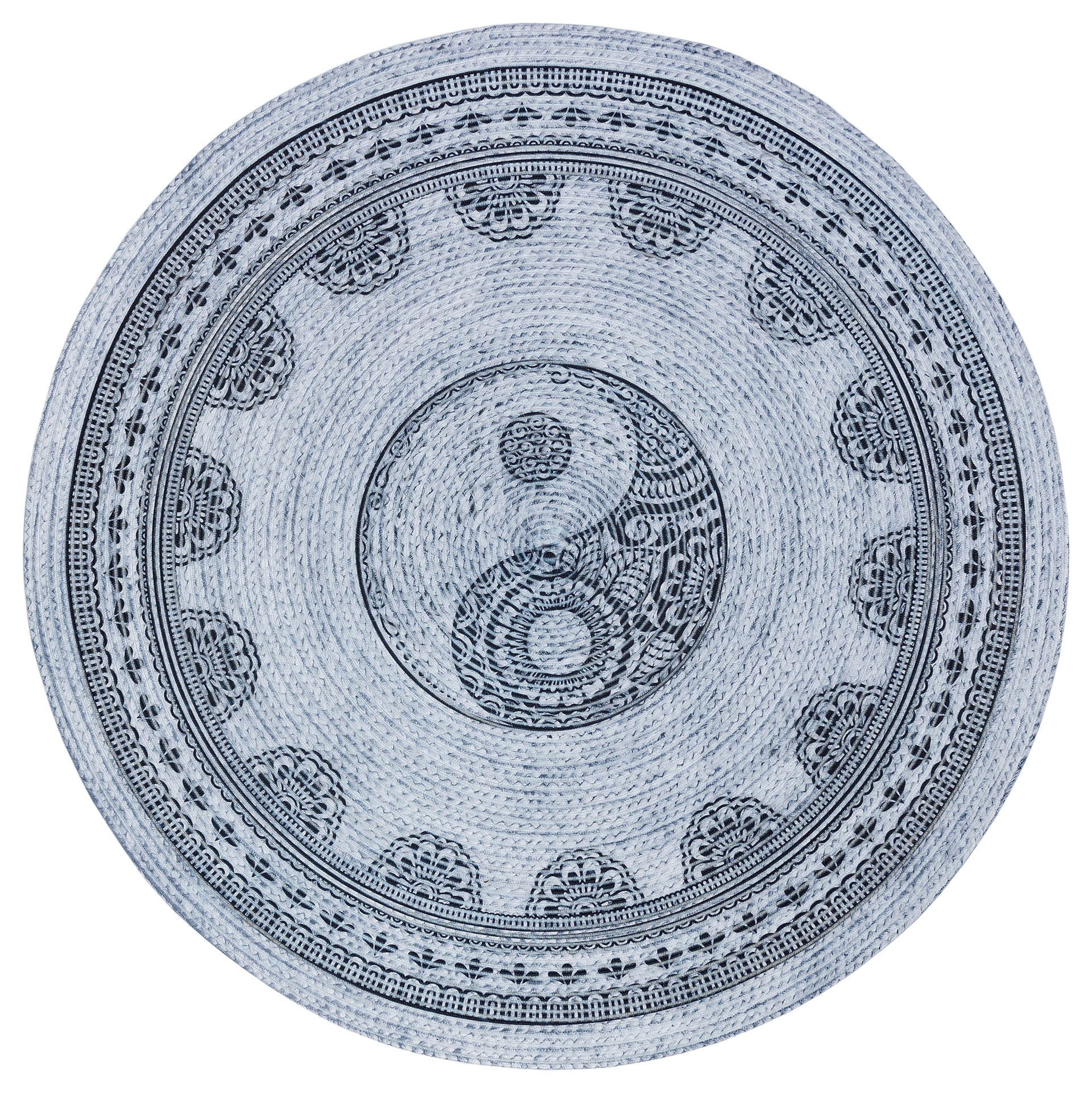 Yin Yang Jute Rug: Bohemian Outdoor/Indoor Carpet