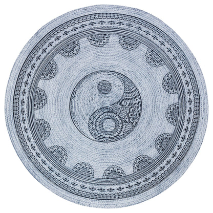 Yin Yang Jute Rug: Bohemian Outdoor/Indoor Carpet