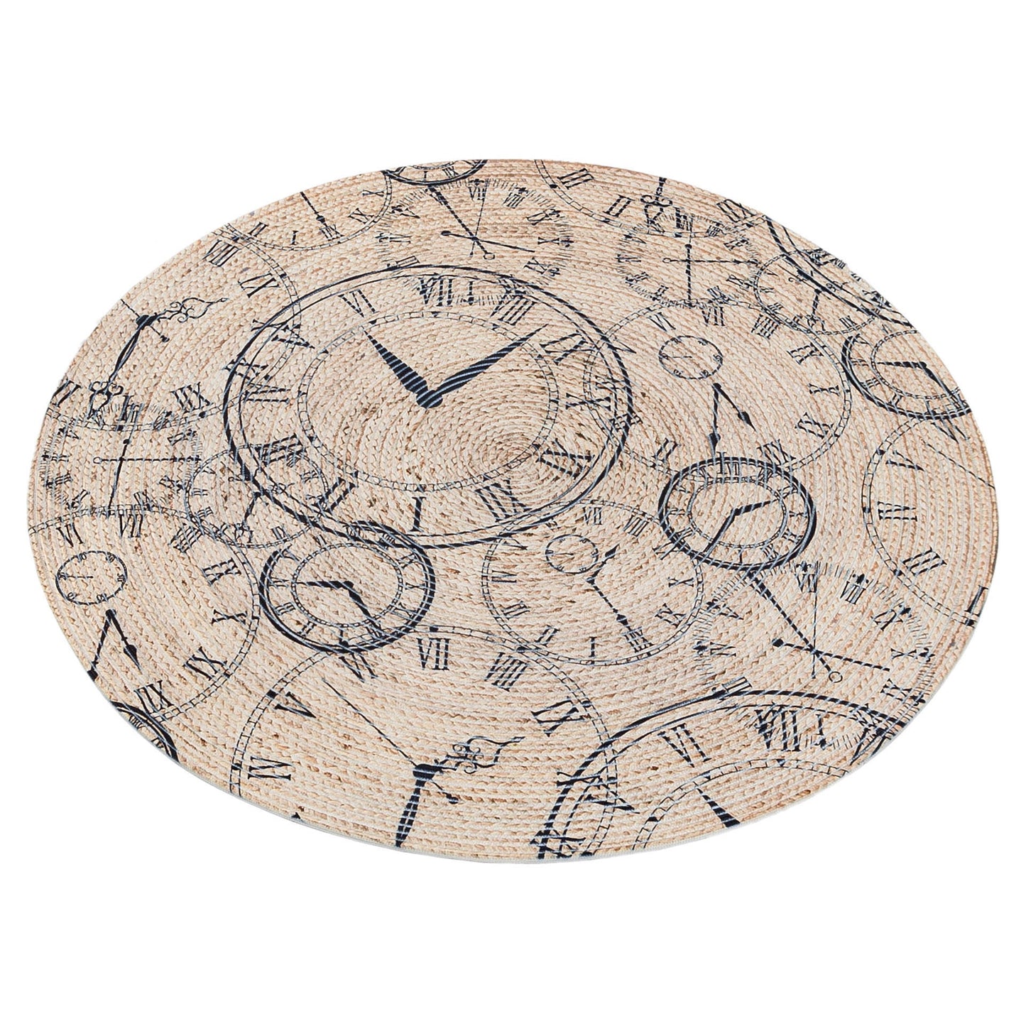 Clockwork Beşge Jute Rug: Washable Indoor Outdoor Bohemian Carpet