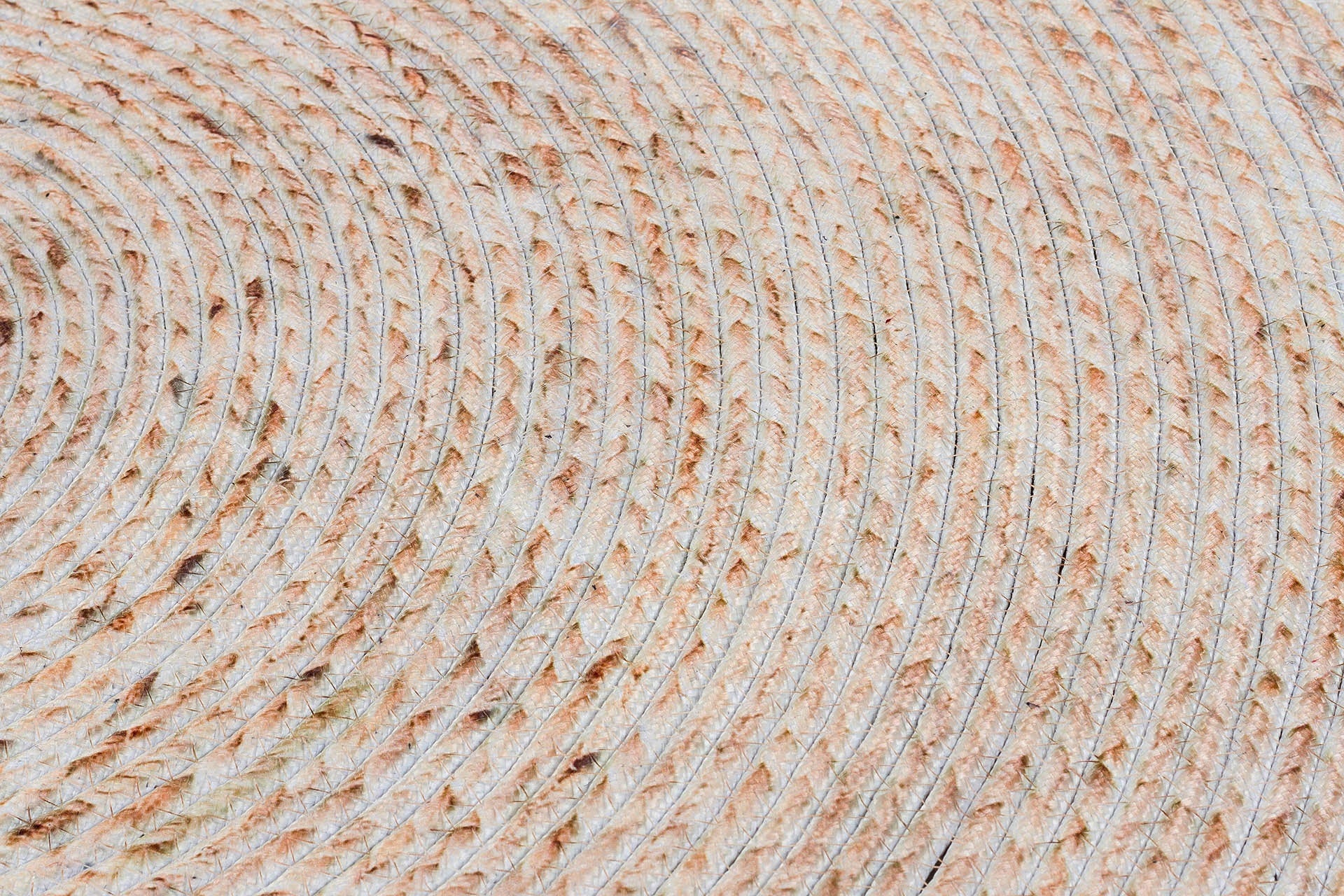 Round Beige Jute Rug: Bohemian Home Decor, Indoor/Outdoor Carpet