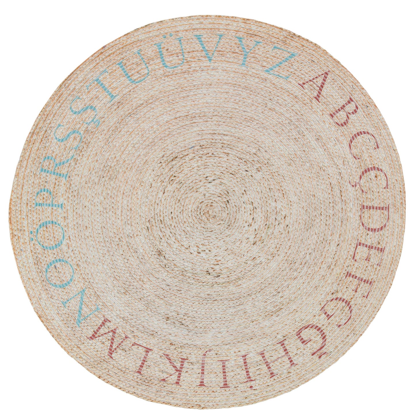 Round Beige Jute Rug: Bohemian Home Decor, Indoor/Outdoor Carpet