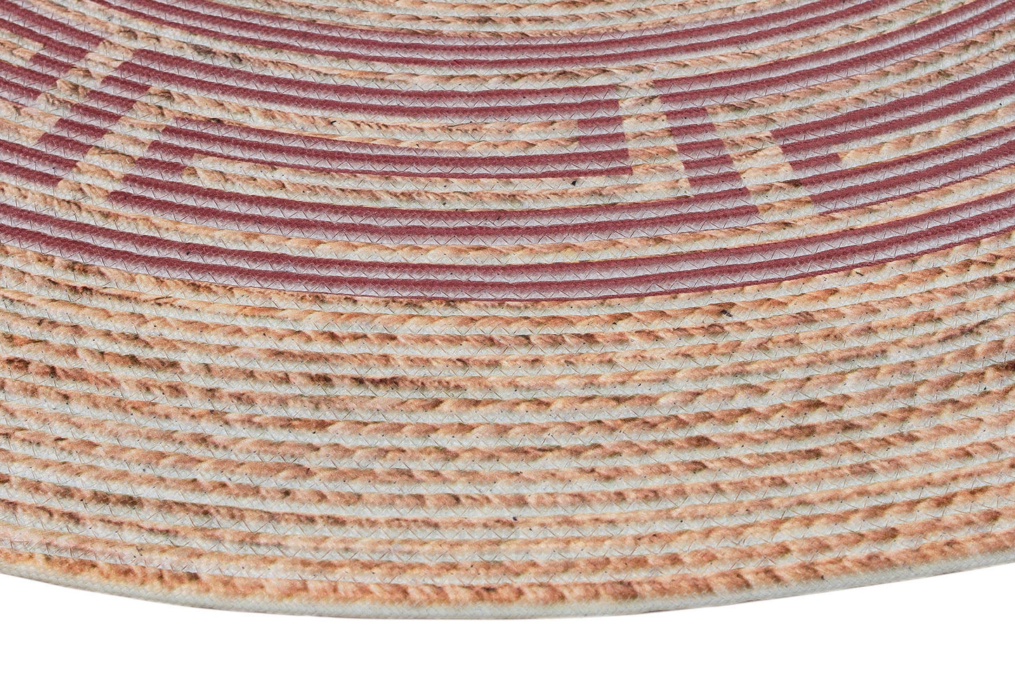 Bohemian Jute Circle Rug: Washable Outdoor Carpet