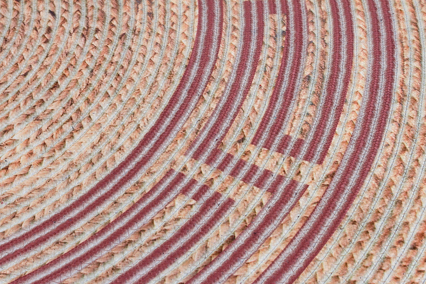 Bohemian Jute Circle Rug: Washable Outdoor Carpet