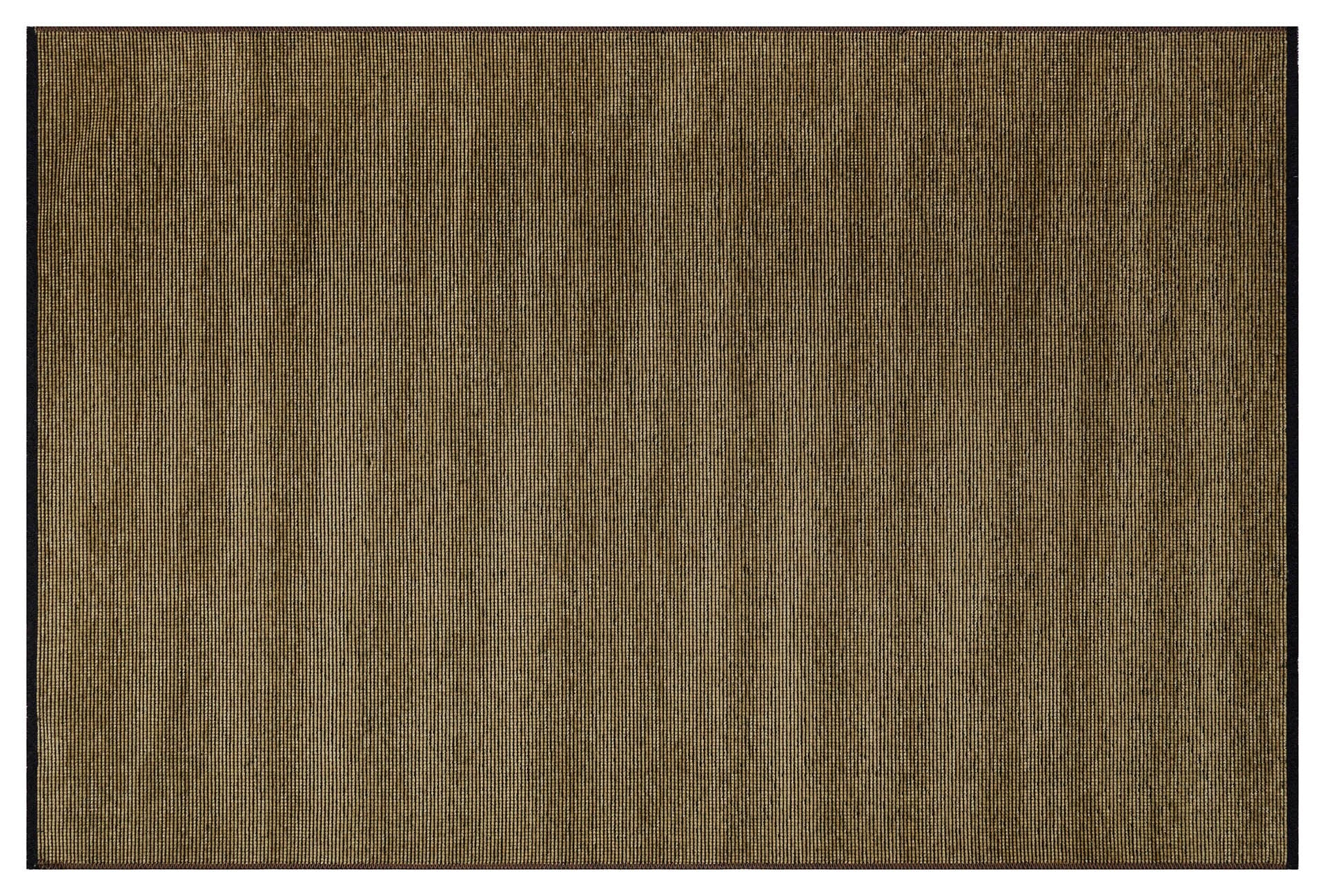 Washable Jute Style Area Rug – Earth Tone Tan, Brown Woven Carpet (Low Pile)