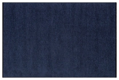 Blue Cotton Turkish Rug, Modern Washable Carpet