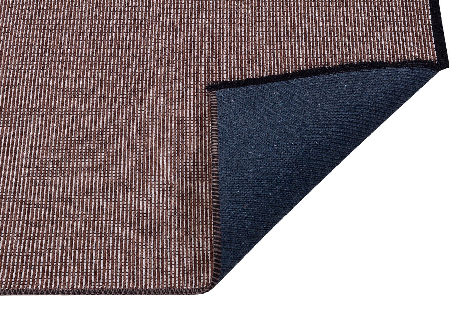 Modern Brown Stripe Rug: Washable Plain Cotton, Anti-Allergic carpet
